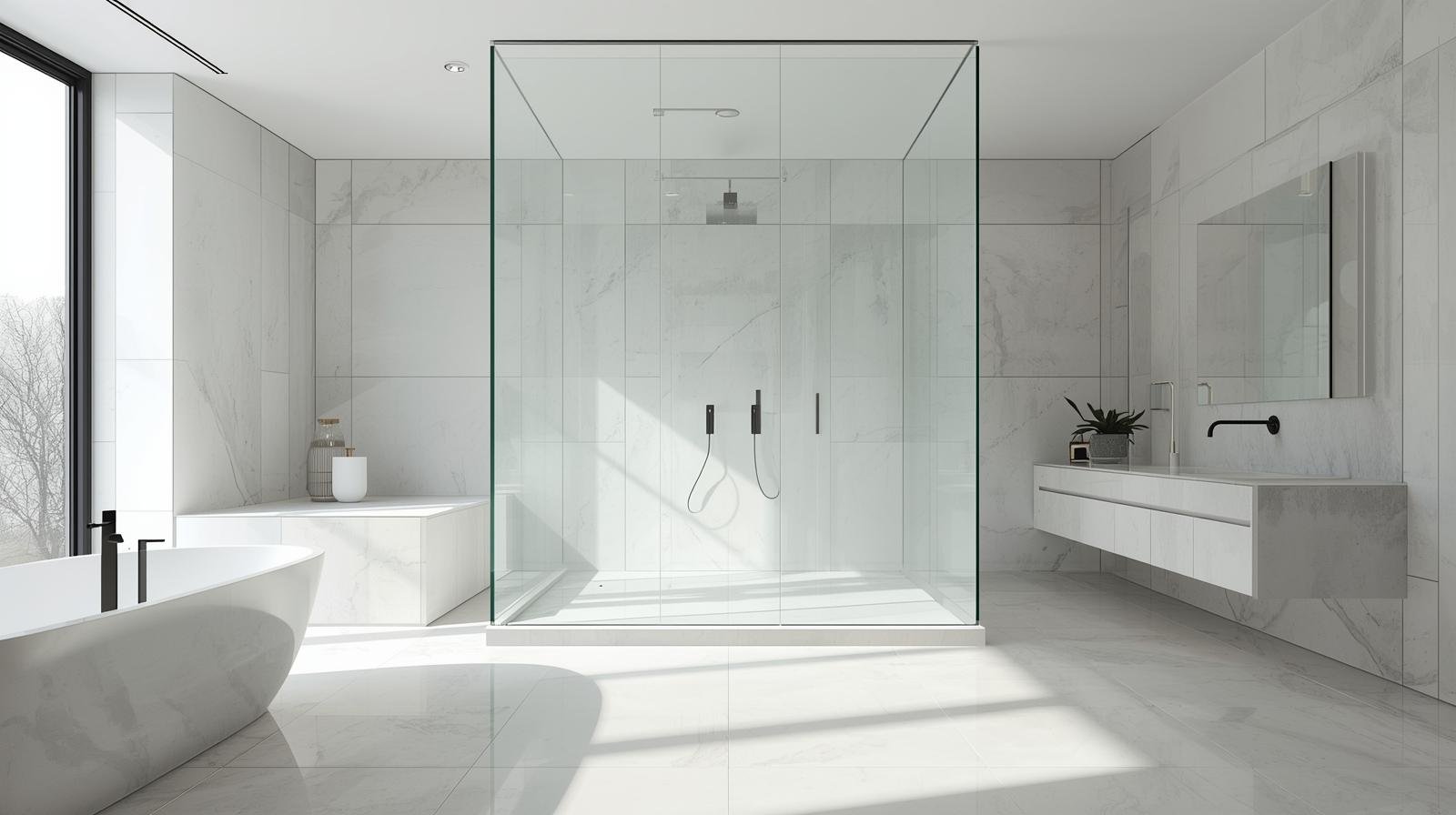 Glass knee wall